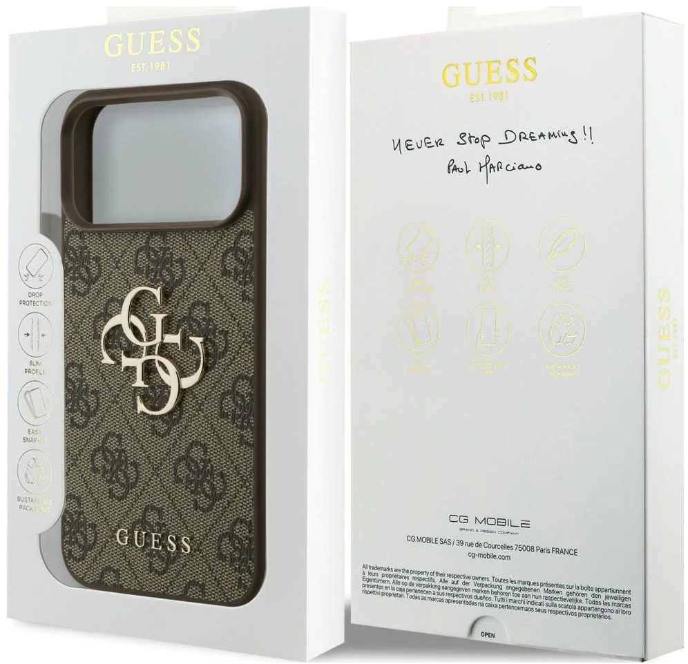 Dėklas Guess 4G Big Logo Case for iPhone 17 Pro / 18 Pro - Brown