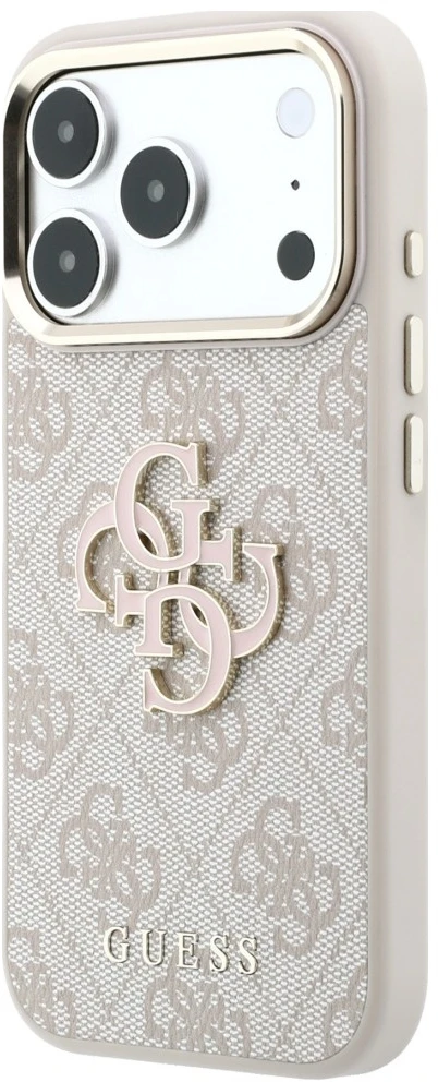 Dėklas Guess 4G & Big Resin Logo skirtas iPhone 18 Pro pink