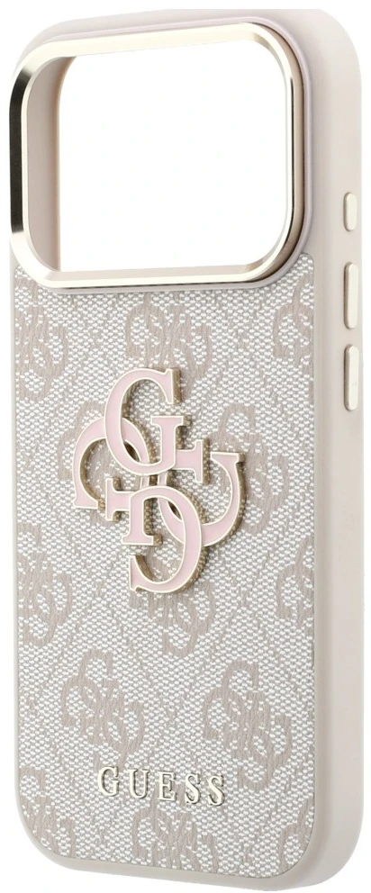 Dėklas Guess 4G & Big Resin Logo skirtas iPhone 18 Pro pink