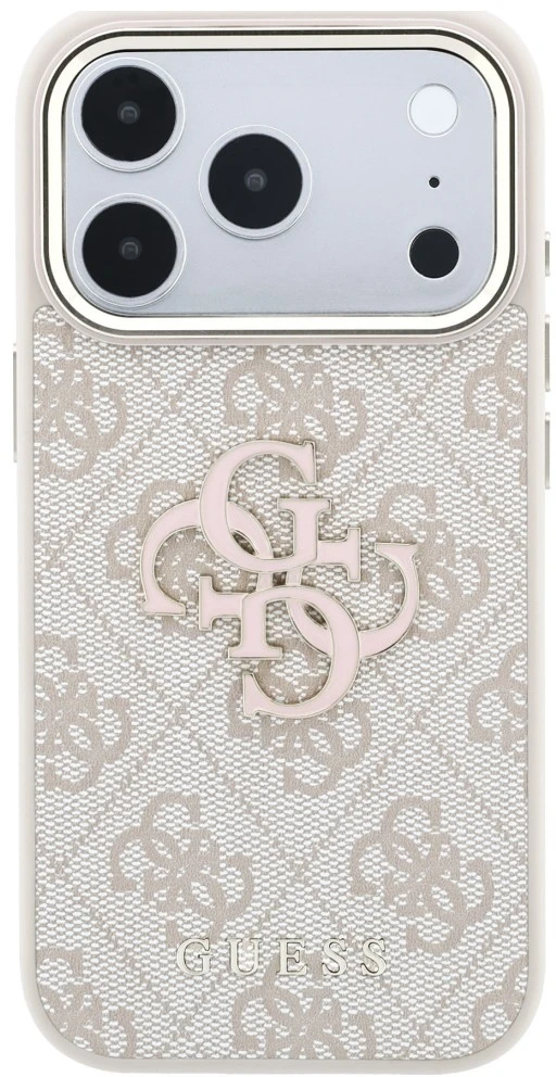 Dėklas Guess 4G & Big Resin Logo skirtas iPhone 18 Pro pink