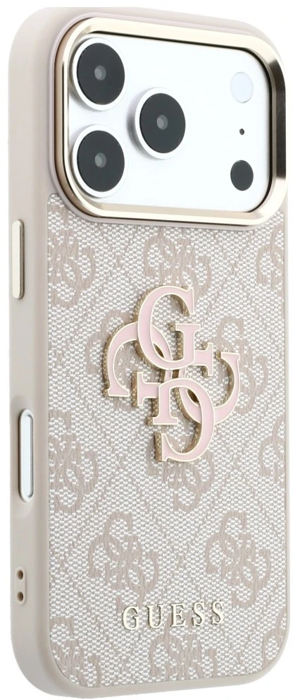 Dėklas Guess 4G & Big Resin Logo skirtas iPhone 18 Pro pink