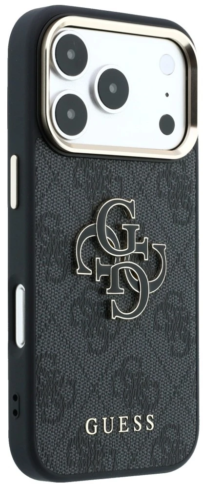 Čia yra vertimas: Dėklas Guess 4G & Big Resin Logo, skirtas iPhone 18 Pro Max / iPhone 17 Pro Max, juodas