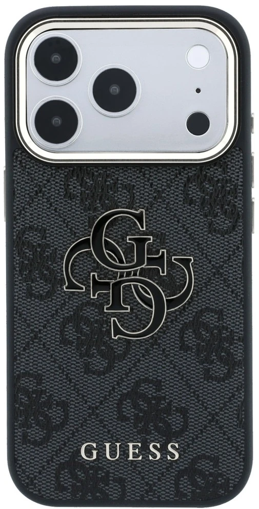 Čia yra vertimas: Dėklas Guess 4G & Big Resin Logo, skirtas iPhone 18 Pro Max / iPhone 17 Pro Max, juodas