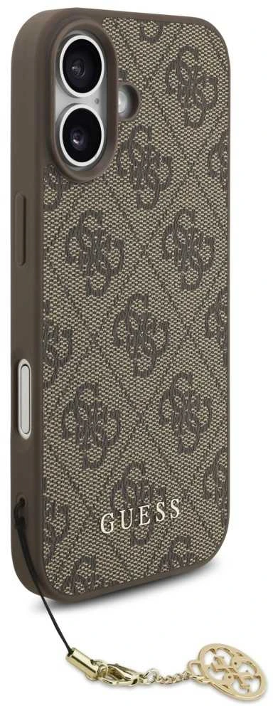 Guess 4G Charm dėklas skirtas Apple iPhone 17 Tone on Tone rudos spalvos