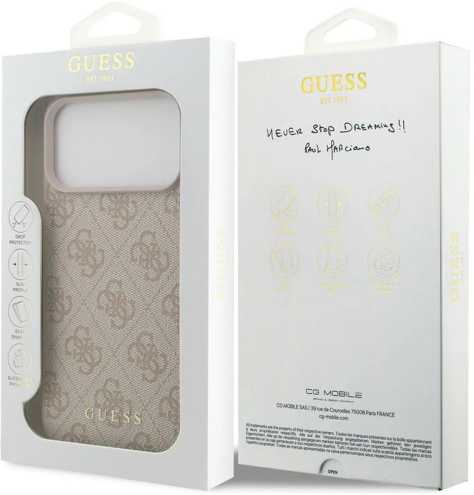 Dėklas Guess 4G Classic skirtas iPhone 18 Pro Max / iPhone 17 Pro Max pink