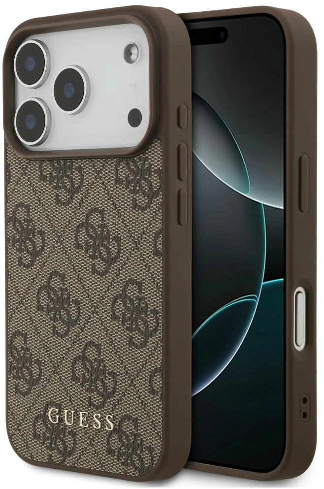 Dėklas Guess 4G Classic skirtas iPhone 18 Pro / iPhone 17 Pro ruda