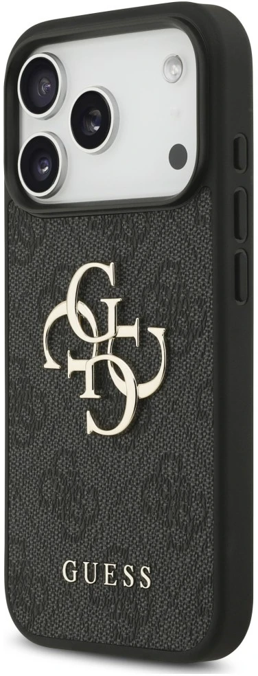 Dėklas Guess 4G Strap 4G Classic Logo Case for iPhone 18 Pro / 17 Pro - Juodas