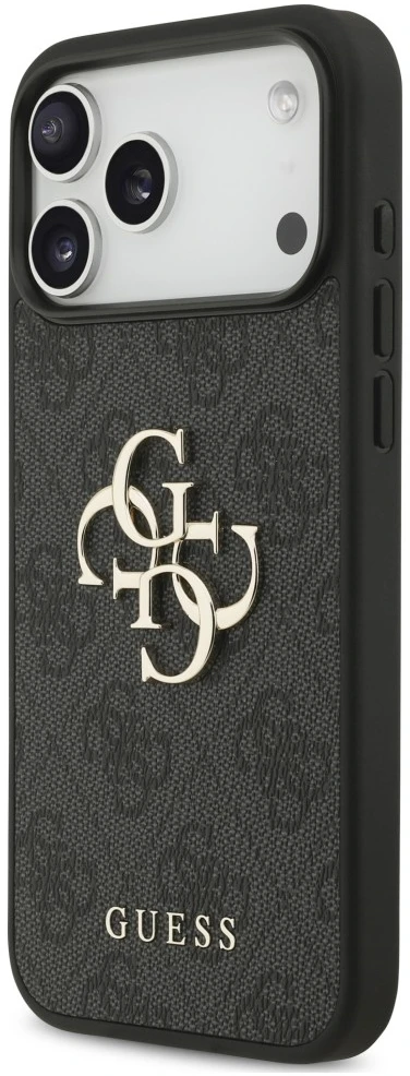 Dėklas Guess 4G Strap 4G Classic Logo Case for iPhone 18 Pro Max / 17 Pro Max - Juodas