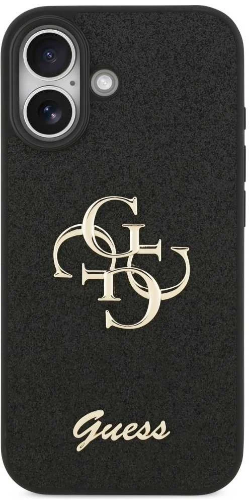 Guess 4G Strap 4G Classic Logo dėklas skirtas Apple iPhone 17 juodos spalvos