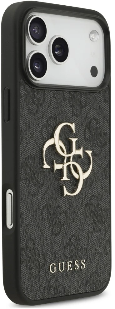 Dėklas Guess 4G Strap 4G Classic Logo Case for iPhone 18 Pro Max / 17 Pro Max - Juodas