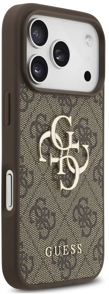 Dėklas Guess 4G Strap 4G Classic Logo Case for iPhone 18 Pro / 17 Pro - Brown