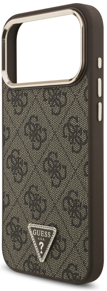 Dėklas Guess 4G Triangle Logo MagSafe Case for iPhone 17 Pro Max / 18 Pro Max - Brown