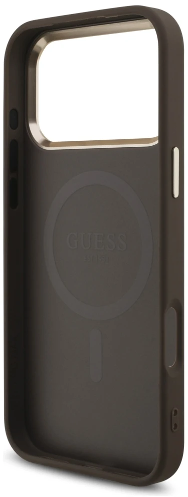 Dėklas Guess 4G Triangle Logo MagSafe Case for iPhone 17 Pro Max / 18 Pro Max - Brown