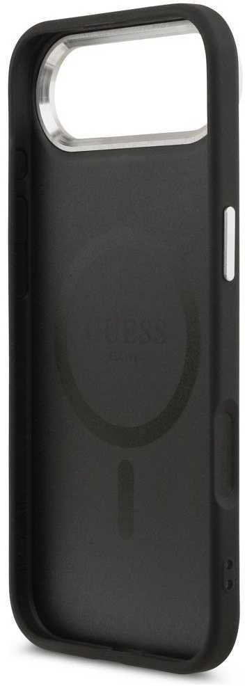 Guess PU Leather Triangle Logo MagSafe dėklas skirtas Apple iPhone Air juodos spalvos