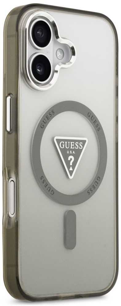 Guess IML Gradient Triangle Logo MagSafe dėklas skirtas Apple iPhone 17 khaki