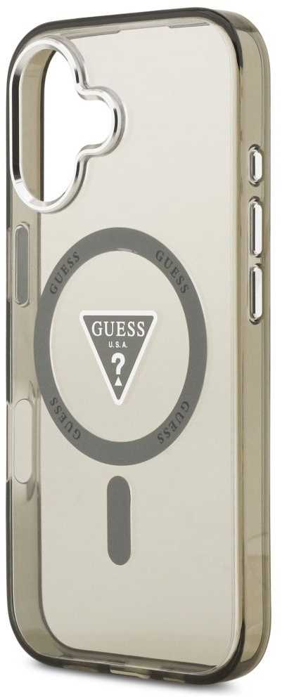 Guess IML Gradient Triangle Logo MagSafe dėklas skirtas Apple iPhone 17 khaki