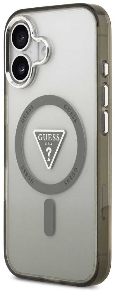 Guess IML Gradient Triangle Logo MagSafe dėklas skirtas Apple iPhone 17 khaki