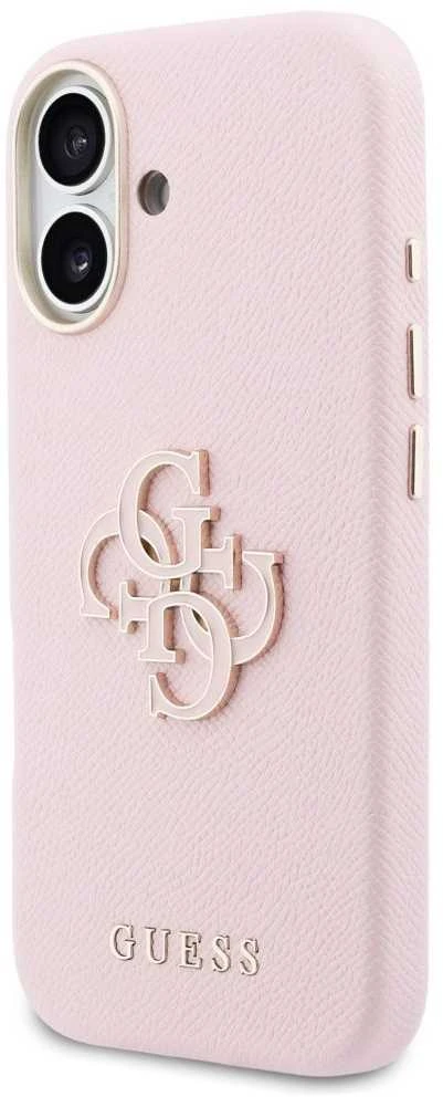 GUESS dėklas, skirtas IPHONE 17 GUHCP17S5PS4RGGP (PU FW Resin Logo) rožinis
