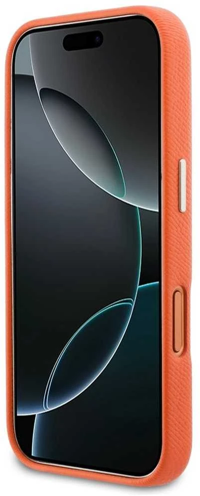GUESS dėklas IPHONE 17 Pro GUHCP17L5PS4RGGO (PU FW Resin Logo) oranžinis