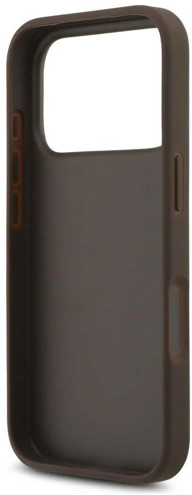 GUESS dėklas, skirtas IPHONE 17 Pro GUHCP17LP4GMGSW (PU su dirželiu 4G klasikinis logotipas) rudas