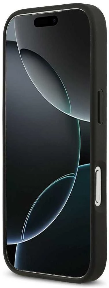 Dėklas GUESS case for IPHONE 17 Pro GUHCP17LP4TPK (4G Double Card Triangle) juodas