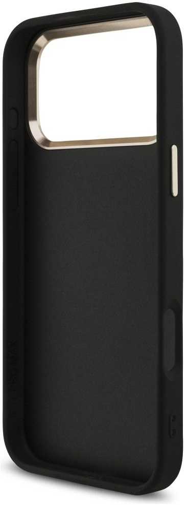 Dėklas GUESS case for IPHONE 17 Pro Max GUHCP17XHG4SGCK (Fixed Glitter Big 4G Metal Frame) juodas