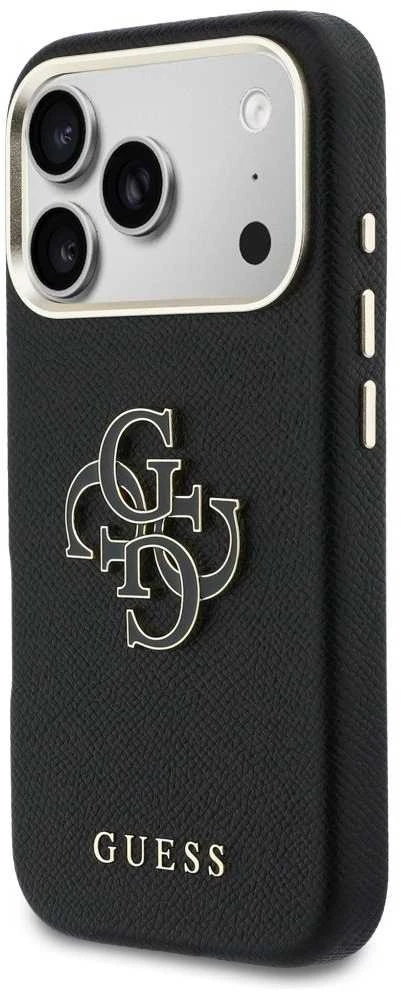 Dėklas GUESS case for IPHONE 17 Pro Max GUHCP17X5PS4RGGK (PU FW Resin Logo) juodas