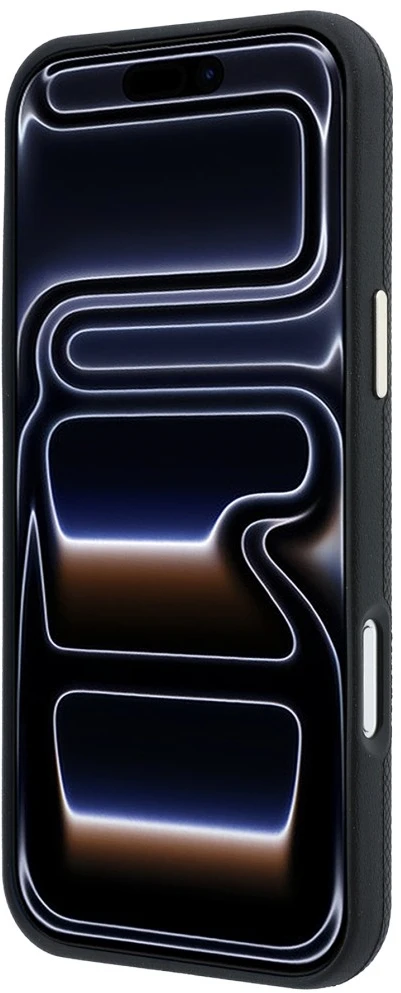 Dėklas Guess Grained Round Strass Logo MagSafe Case for iPhone 18 Pro / 17 Pro - Juodas