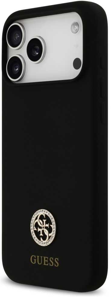 Guess Metal Outline MagSafe dėklas skirtas Apple iPhone 17 Pro Max sidabro spalvos
