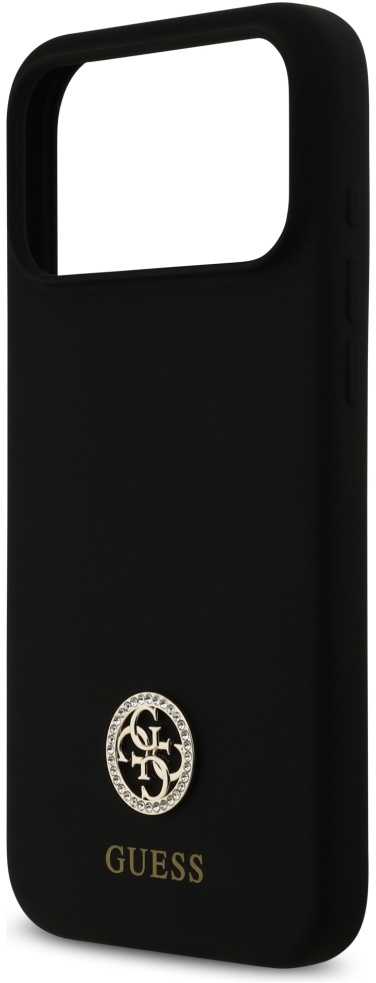 Guess Metal Outline MagSafe dėklas skirtas Apple iPhone 17 Pro Max sidabro spalvos