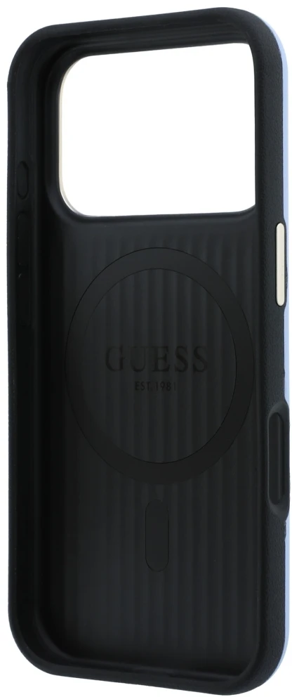 Dėklas Guess Perforated 4G Gold Logo Magsafe Case for iPhone 18 Pro Max / 17 Pro Max - Light Mėlyna