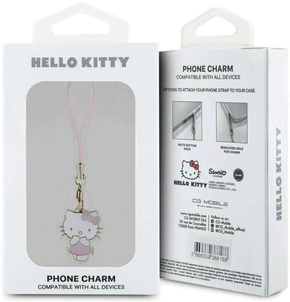 Hello Kitty HKCPMKP virvelė telefonui rožinės spalvos Charm Kitty Cute