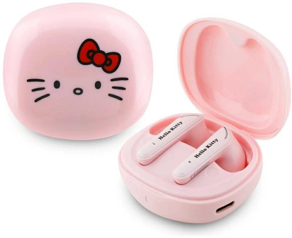 TWS Hello Kitty O Glossy Finish rožinės spalvos Ausinės