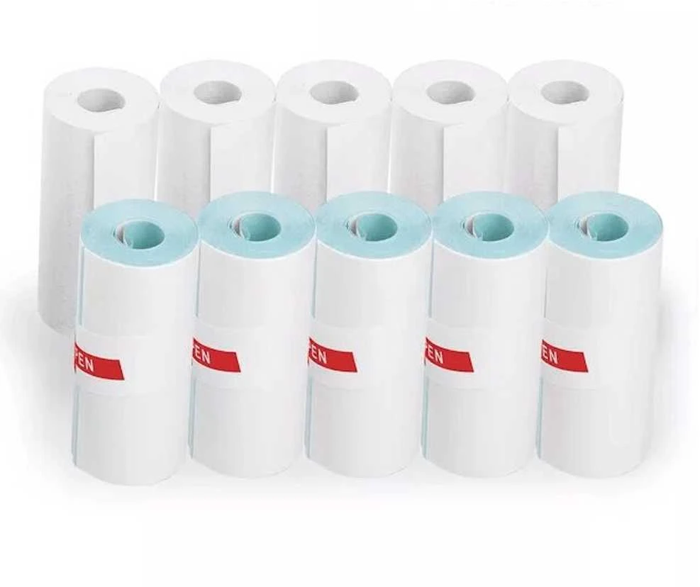 Lipdukų spausdinimo popierius mini spausdintuvams 57x30mm, 10 vnt, baltas