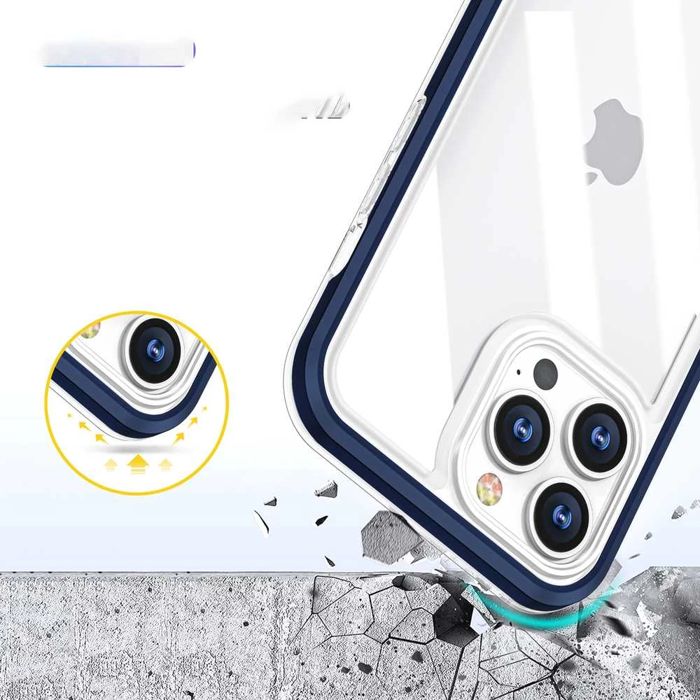 Hurtel Clear dėklas skirtas iPhone 13 Pro, mėlynas