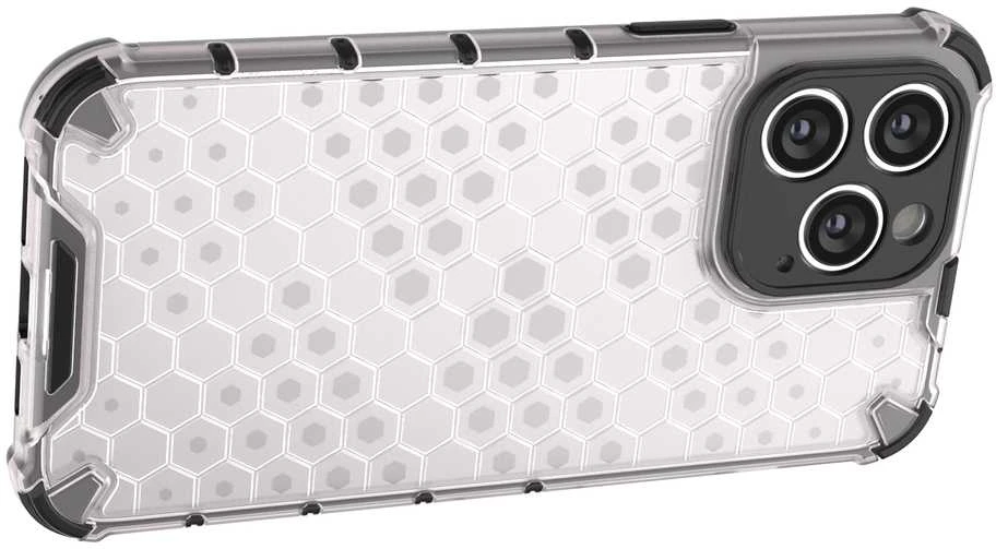 Hurtel Honeycomb dėklas skirtas iPhone 14 Pro, skaidrus