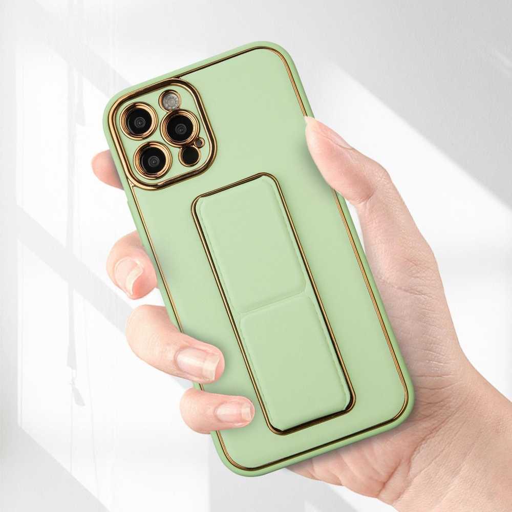 Dėklas Hurtel New Kickstand Case case for iPhone 13 with stand mėlynas