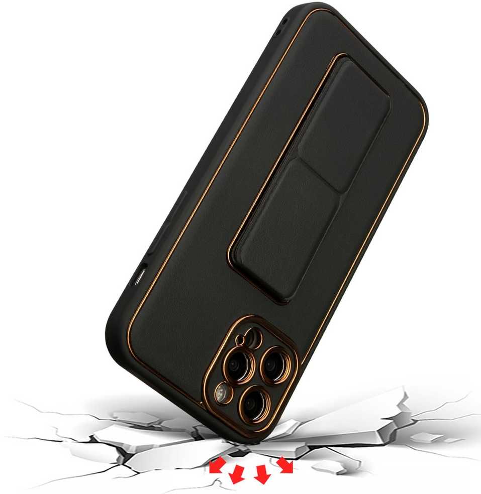 Dėklas Hurtel New Kickstand Case case for iPhone 13 with stand mėlynas