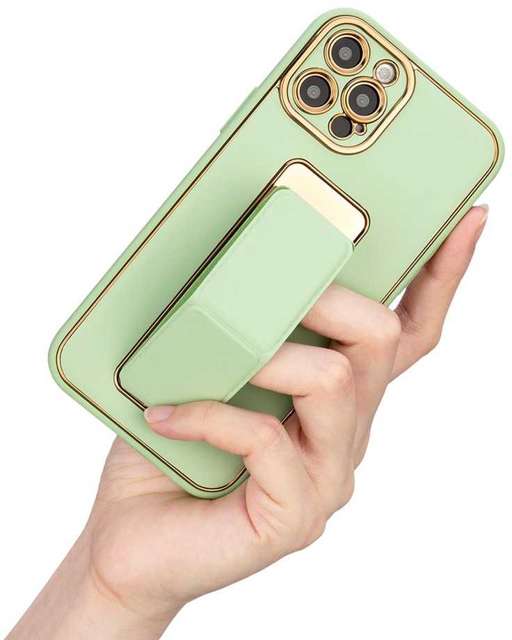 Dėklas Hurtel New Kickstand Case case for iPhone 13 with stand mėlynas