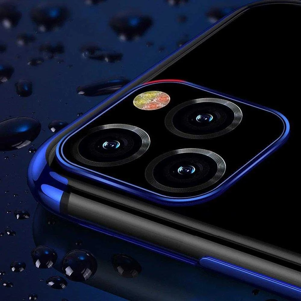 Hurtel skaidrus TPU dėklas skirtas iPhone 13 Pro, mėlynas