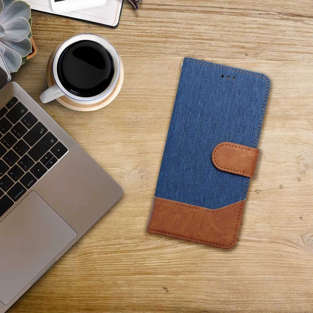 OEM atverčiamas dėklas Huawei P30 LITE Jeans Book mėlynas