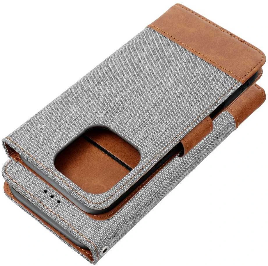 OEM atverčiamas dėklas, skirtas iPhone 16 PLUS, džinsinio popieriaus pilka spalva