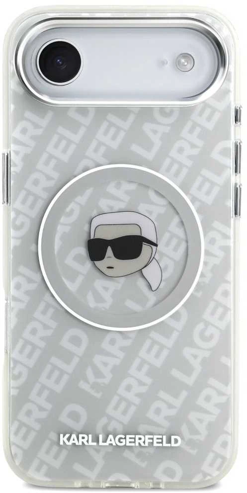 Karl Lagerfeld IML Karl Head Logo MagSafe iPhone Air dėklas – pilkas