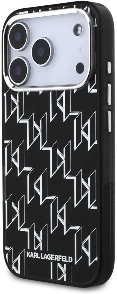 Karl Lagerfeld IML KL Monogram MagSafe dėklas skirtas Apple iPhone 17 Pro Max juodos spalvos