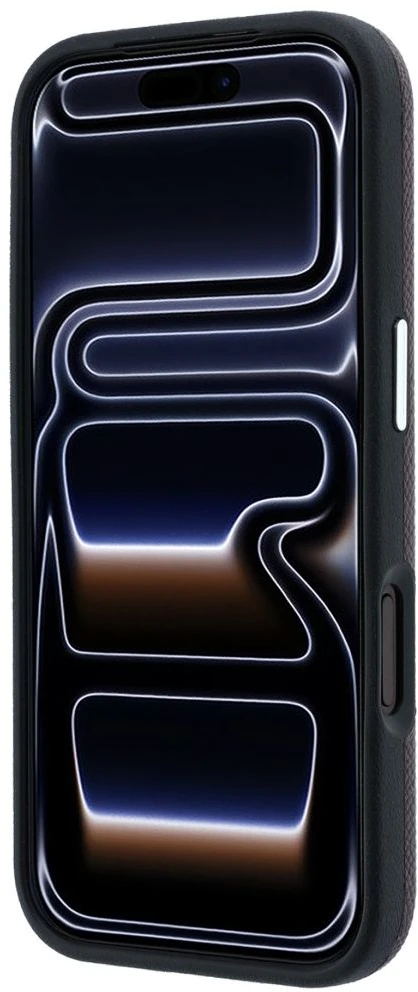 Karl Lagerfeld dėklas IPHONE 18 Pro/17 Pro, suderinamas su MagSafe (grūdėtas reljefinis žiedas ir Kameo logotipas), bordo