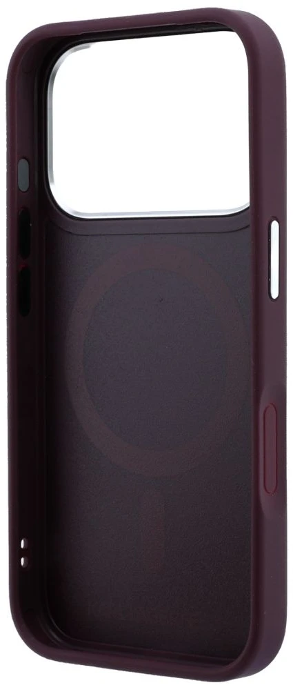 Dėklas Karl Lagerfeld case for IPHONE 18 Pro/17 Pro compatible with MagSafe (Ring Stand 360 Saffiano Classic Logo) burgundy