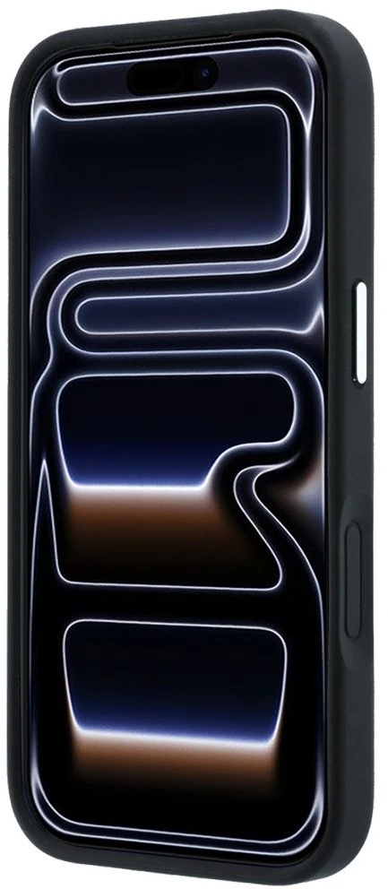 Dėklas Karl Lagerfeld case for IPHONE 18 Pro Max/17 Pro Max compatible with MagSafe (Ring Stand 360 Saffiano Classic Logo) juodas
