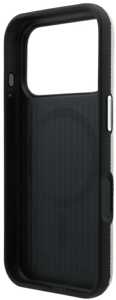 Dėklas Karl Lagerfeld Grained Embossed Ring & Kameo Logo MagSafe Case for iPhone 18 Pro / 17 Pro - rusvai gelsvas