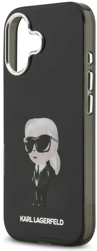 Karl Lagerfeld IML Aquarelle Karl & Logo MagSafe Dėklas skirtas Apple iPhone 17 juodos spalvos