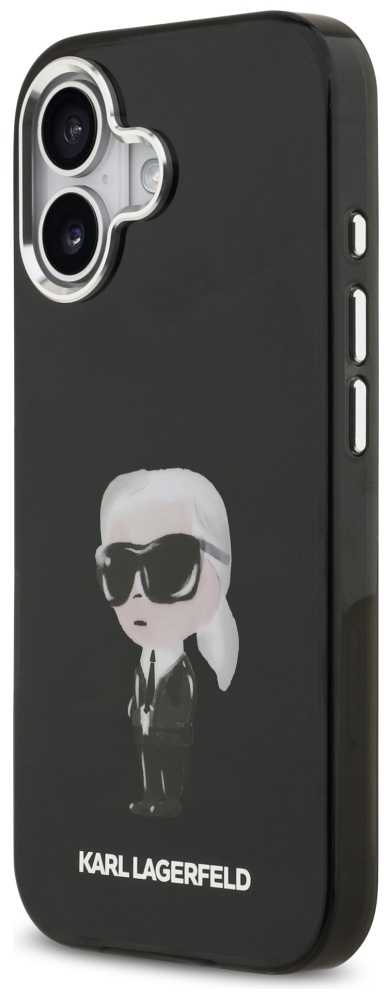 Karl Lagerfeld IML Aquarelle Karl & Logo MagSafe Dėklas skirtas Apple iPhone 17 juodos spalvos